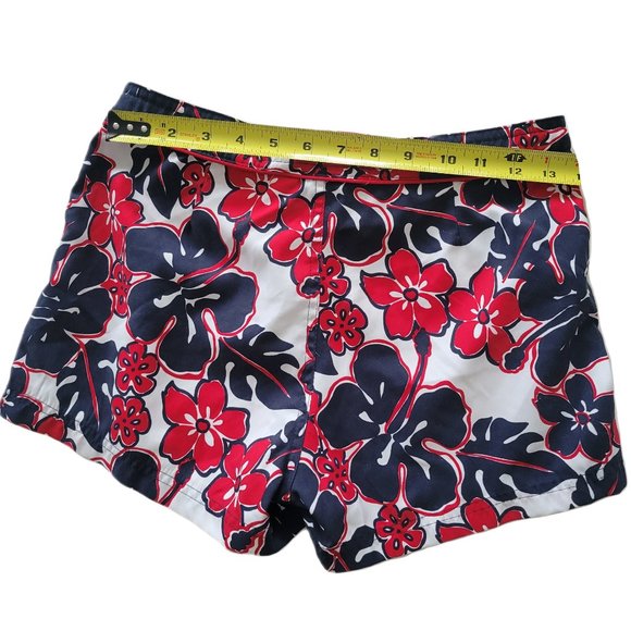 Girls Floral Beach Short Red and Blue Size16 - Picture 6 of 6